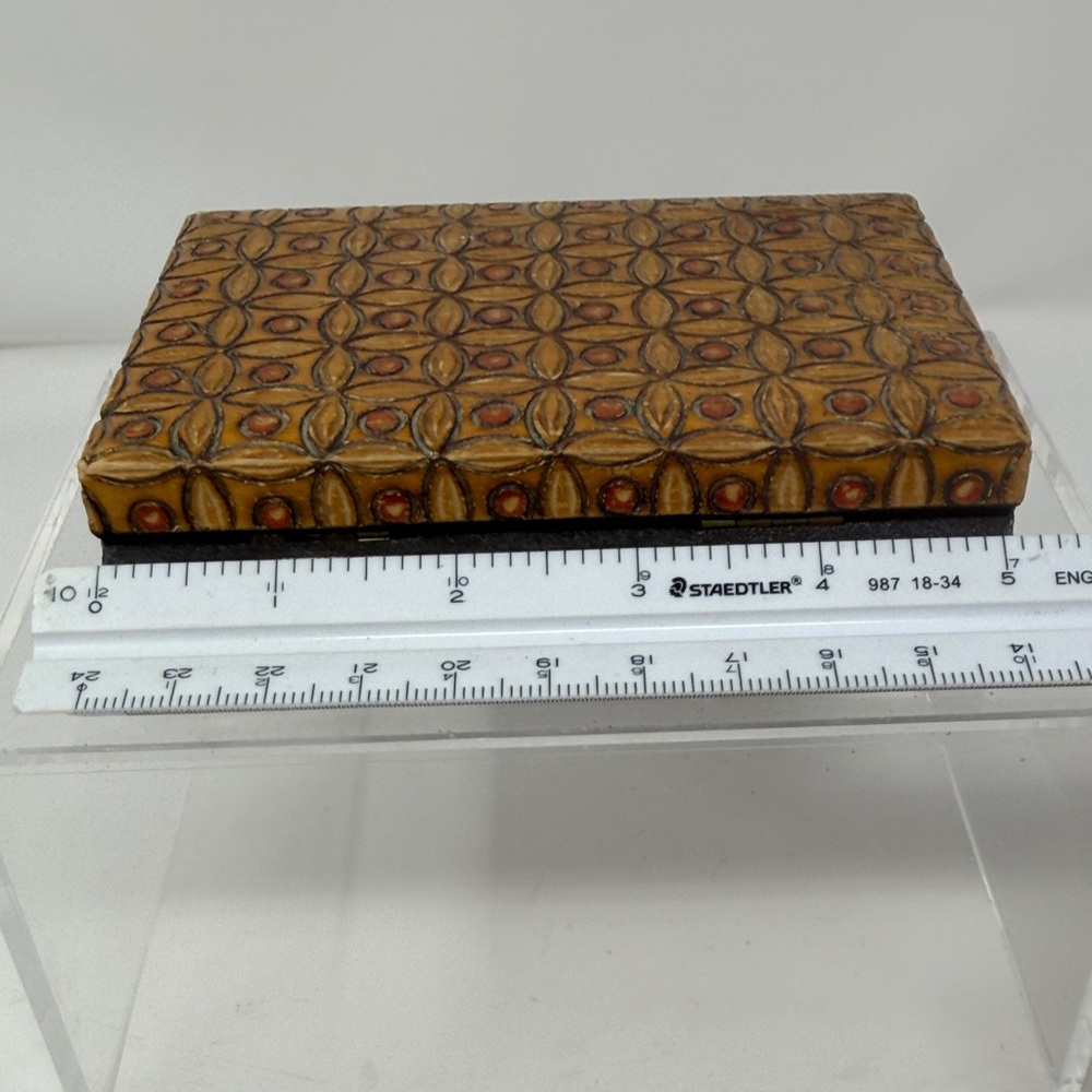 Decorative Brown Patterned Storage Box - Picture 5 of 7